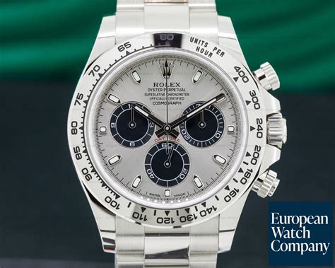 rolex daytona white face black dials|Rolex daytona white gold price.